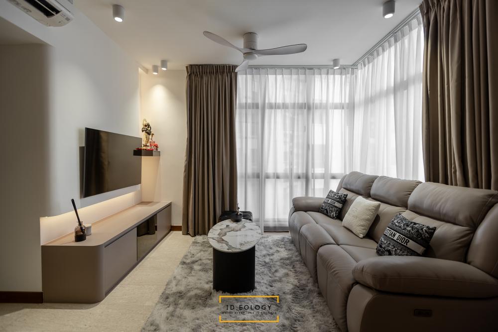 Contemporary Living Room with Coffee Table and Square Coffee Table