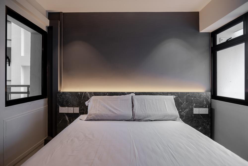 Industrial Bedroom with Wardrobe and Sliding Wardrobe