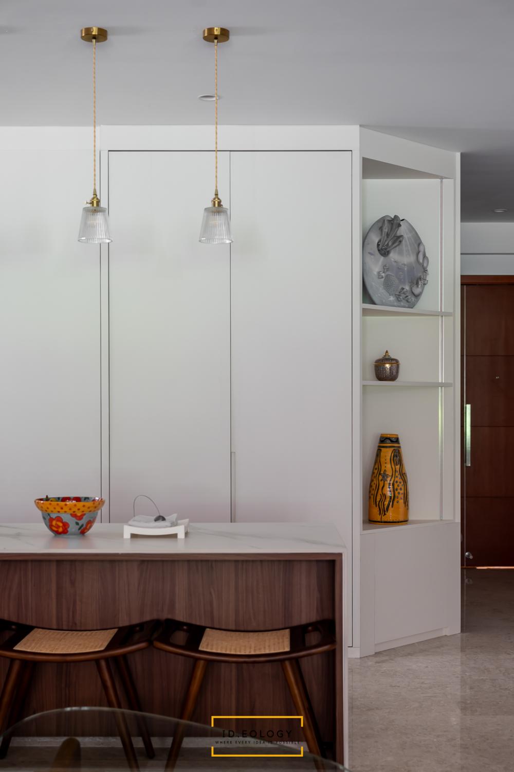 Contemporary Pantry with Console Table and Drinkware