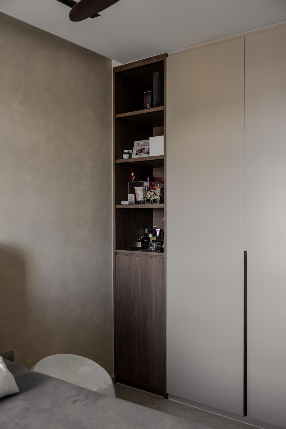 Minimalist Bedroom with Wardrobe and Sliding Wardrobe