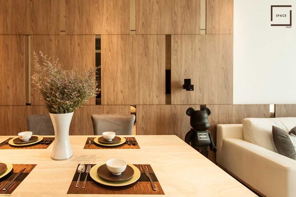 Modern Living Room with Feature Wall and Ceiling Light