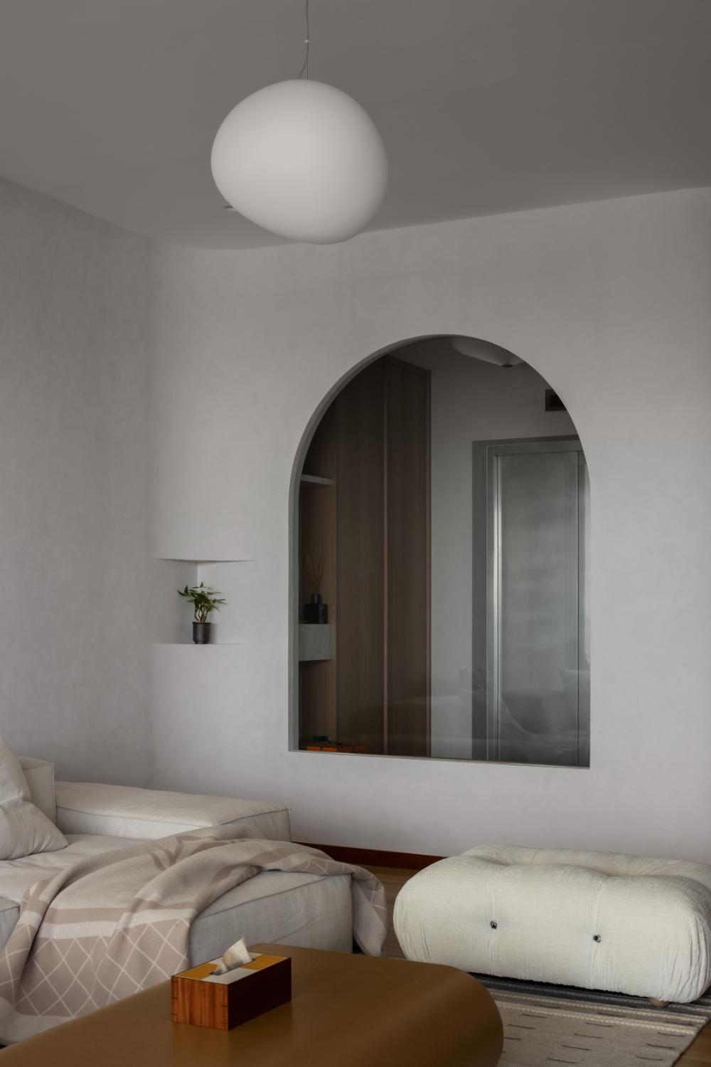 Transitional Foyer with Artwork and Console Table