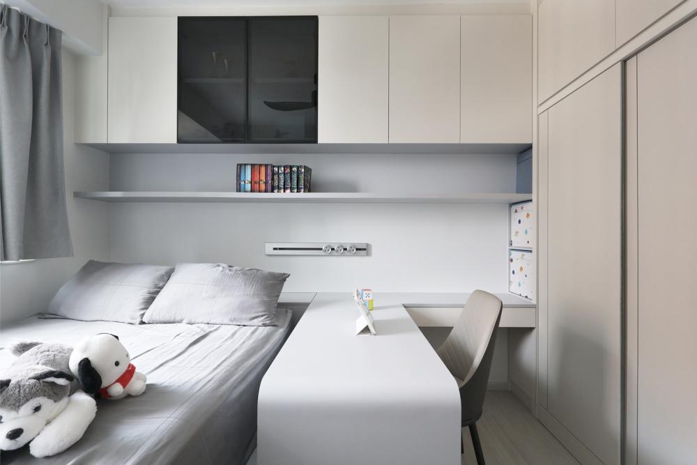 Minimalist Bedroom with Wardrobe and Sliding Wardrobe