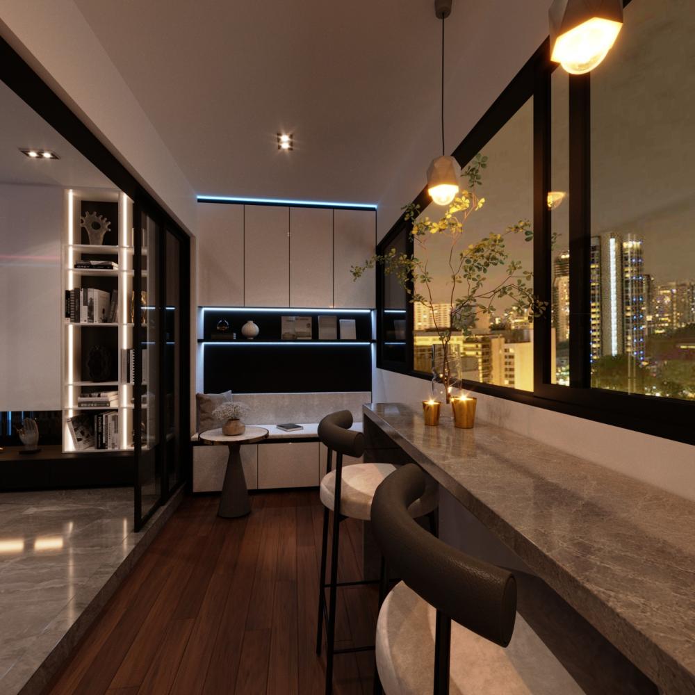 Modern Balcony at Modern X Futuristic EA by Redefine Interior Design ...