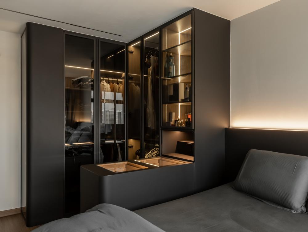 Minimalist Bedroom with Wardrobe and Bedroom Dresser