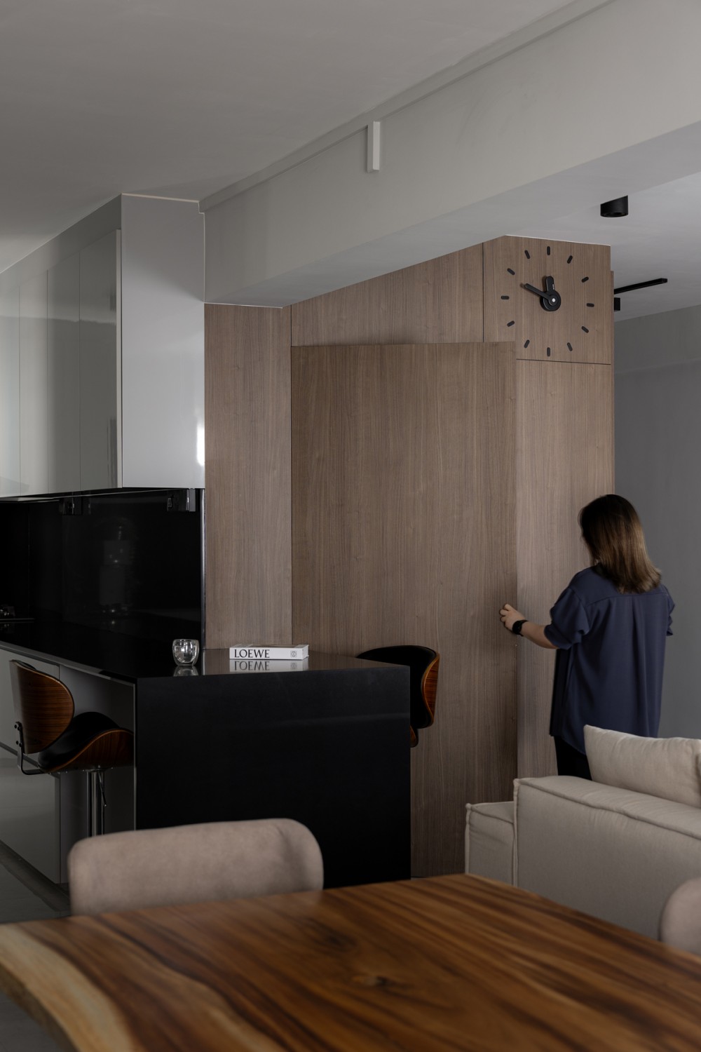 Contemporary Entryway with Countertop and Bar Counter