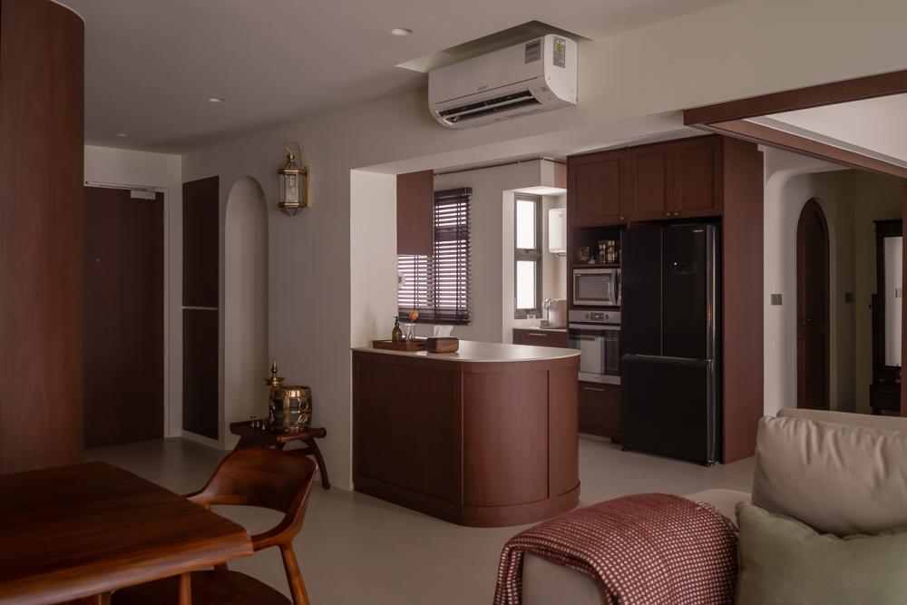 Vintage Kitchen with Countertop and Kitchen Window