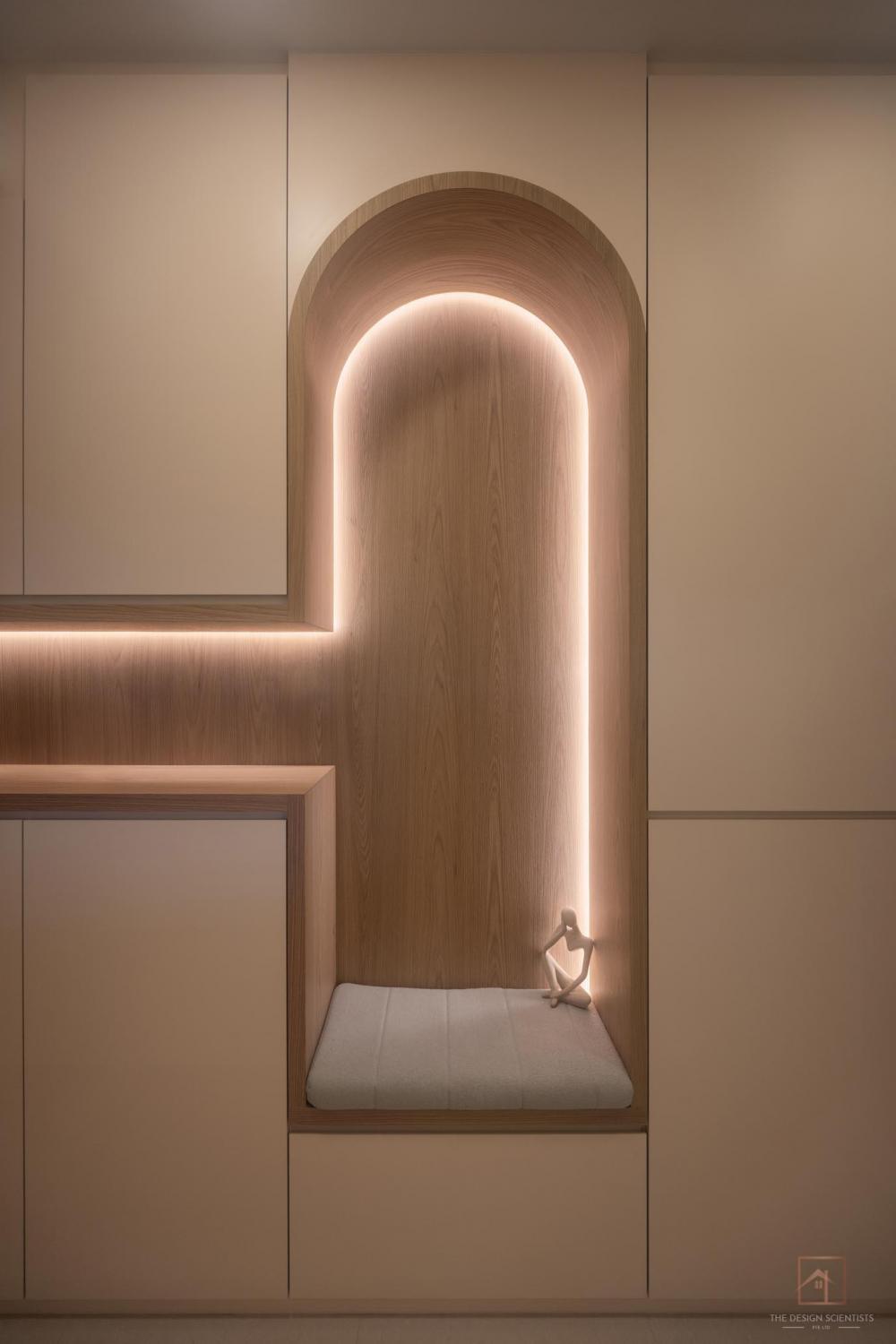Scandinavian Entryway with Seating Bench and Shoe Rack