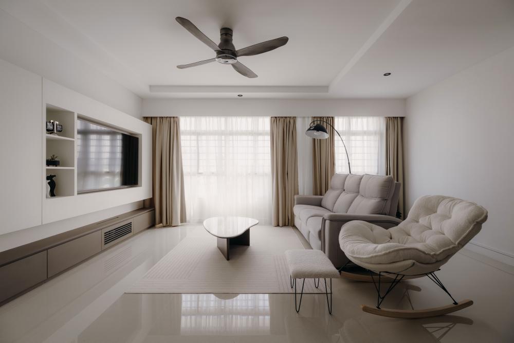 Minimalist Living Room with Sofa and TV