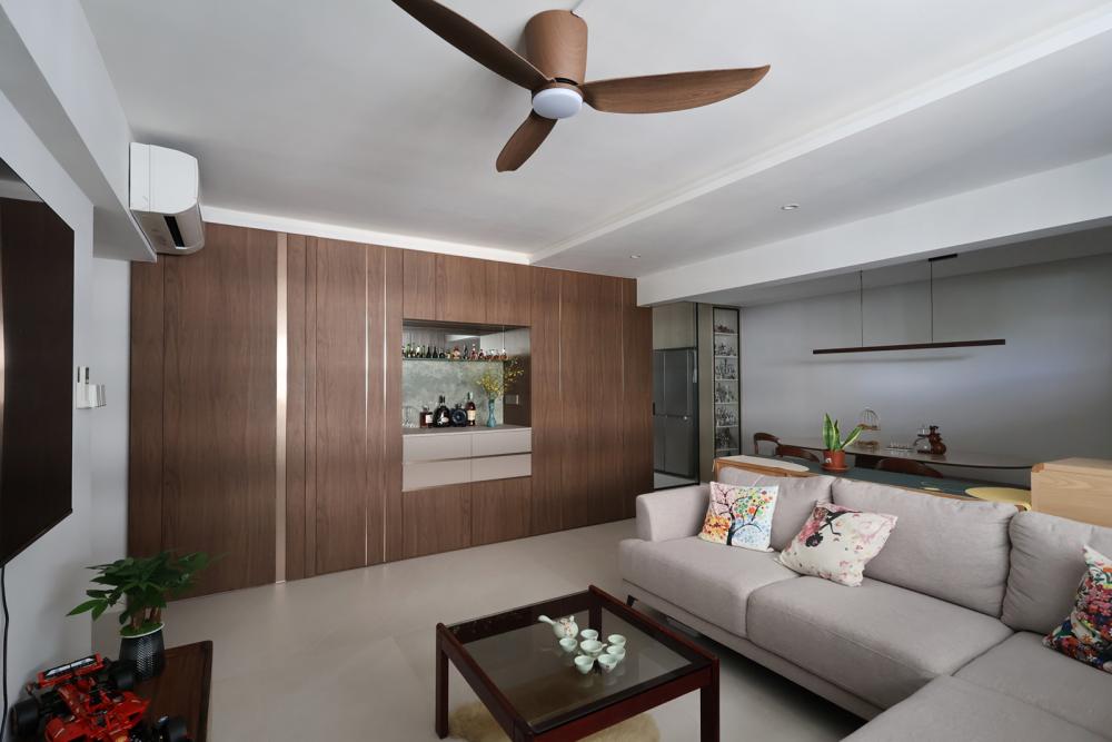Contemporary Living Room with Sofa and TV
