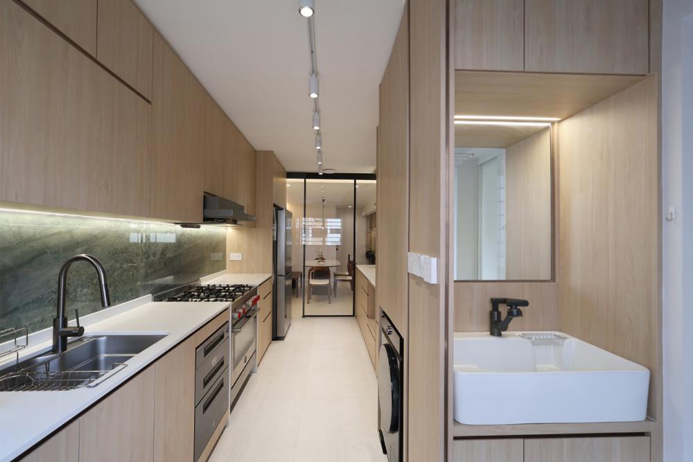 Contemporary Kitchen with Kitchen Window and Kitchen Accessories