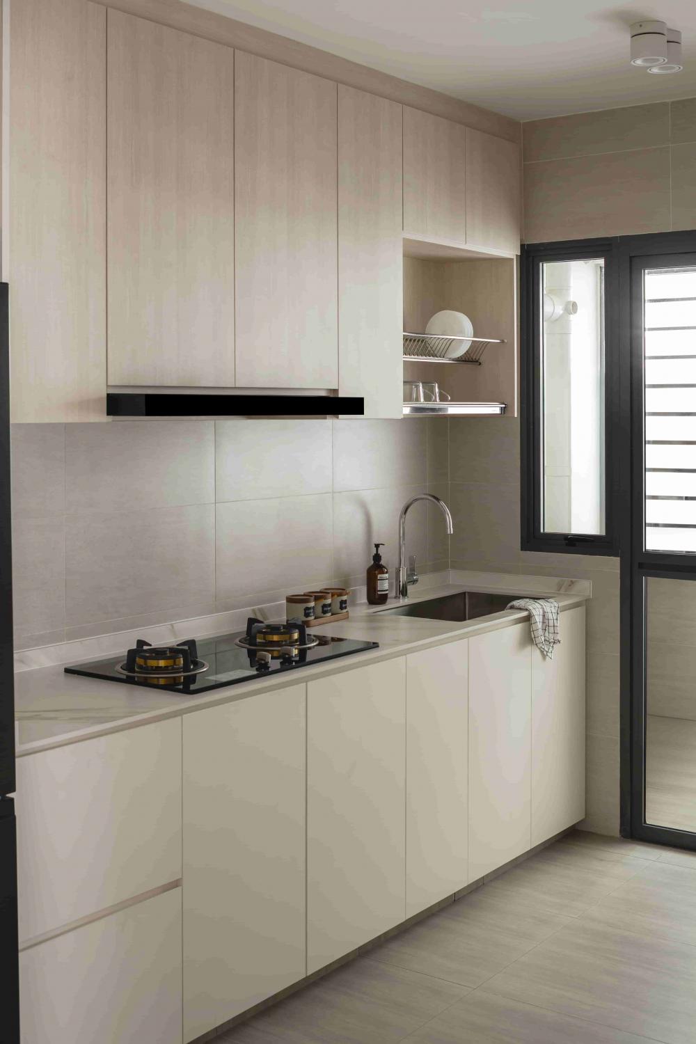 Modern Kitchen with Countertop and Cupboard