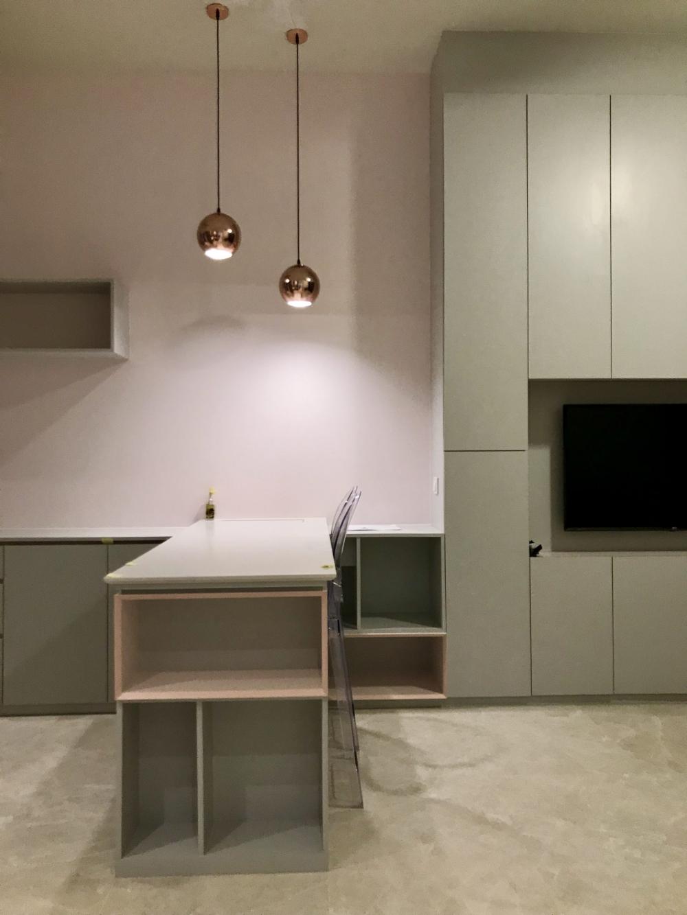 Contemporary Dining Room with Dining Table and Lighting