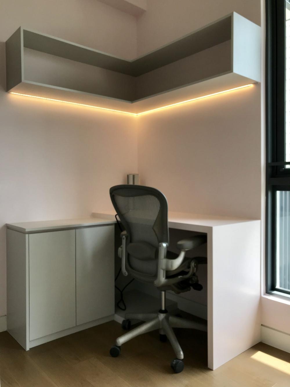 Contemporary Study with Bookshelf and Desk