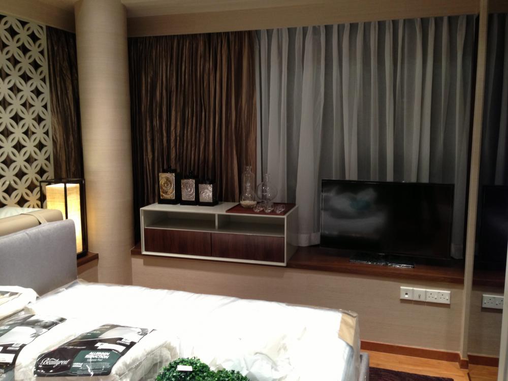 Contemporary Bedroom with Parquet Floor and Bay Window