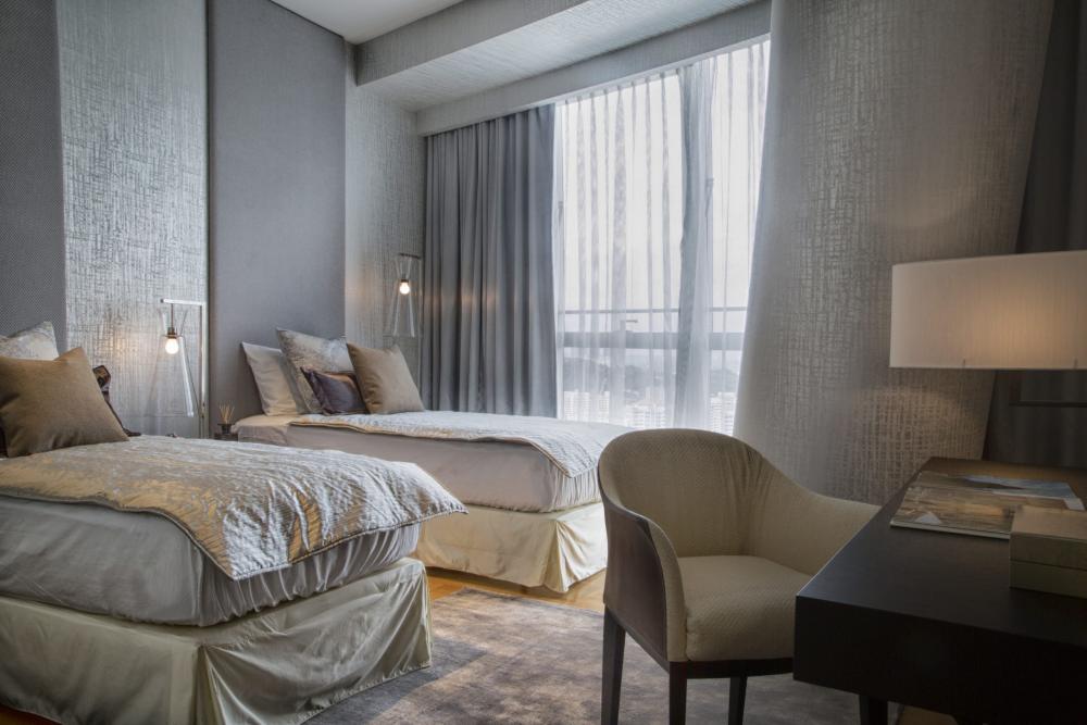 Contemporary Bedroom with Bedside Table and Single Bed