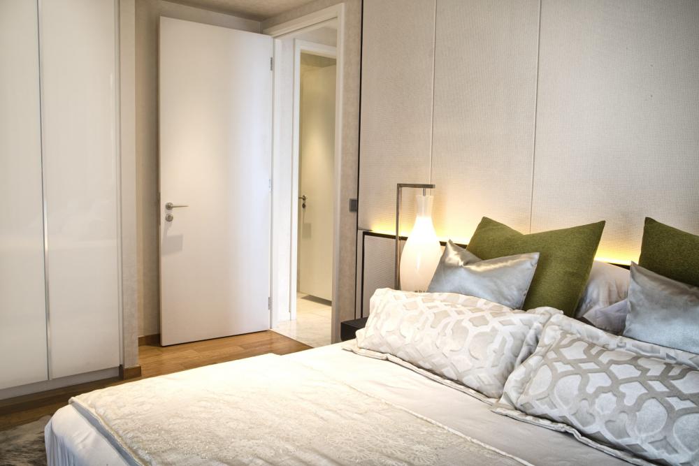 Contemporary Bedroom with Parquet Floor and Wardrobe