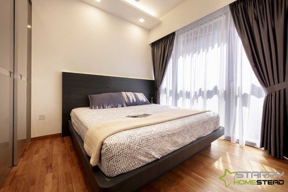 Modern Bedroom with Wardrobe and Bed