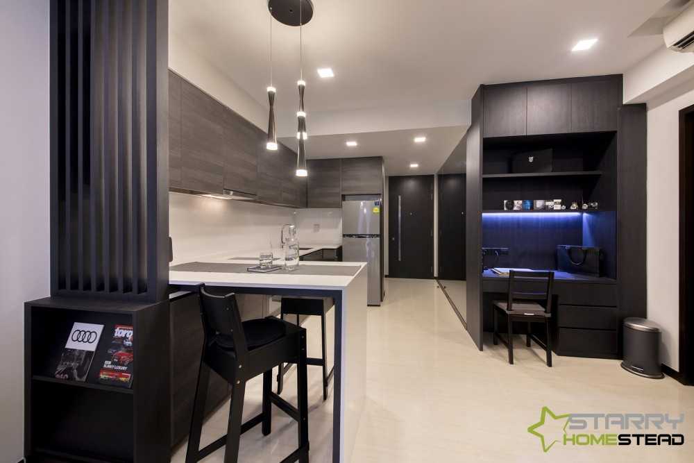 Modern Kitchen with Dining Table and Dining Chairs