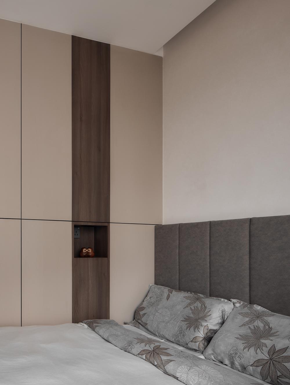 Modern Bedroom with Storage Cabinets and Queen Bed
