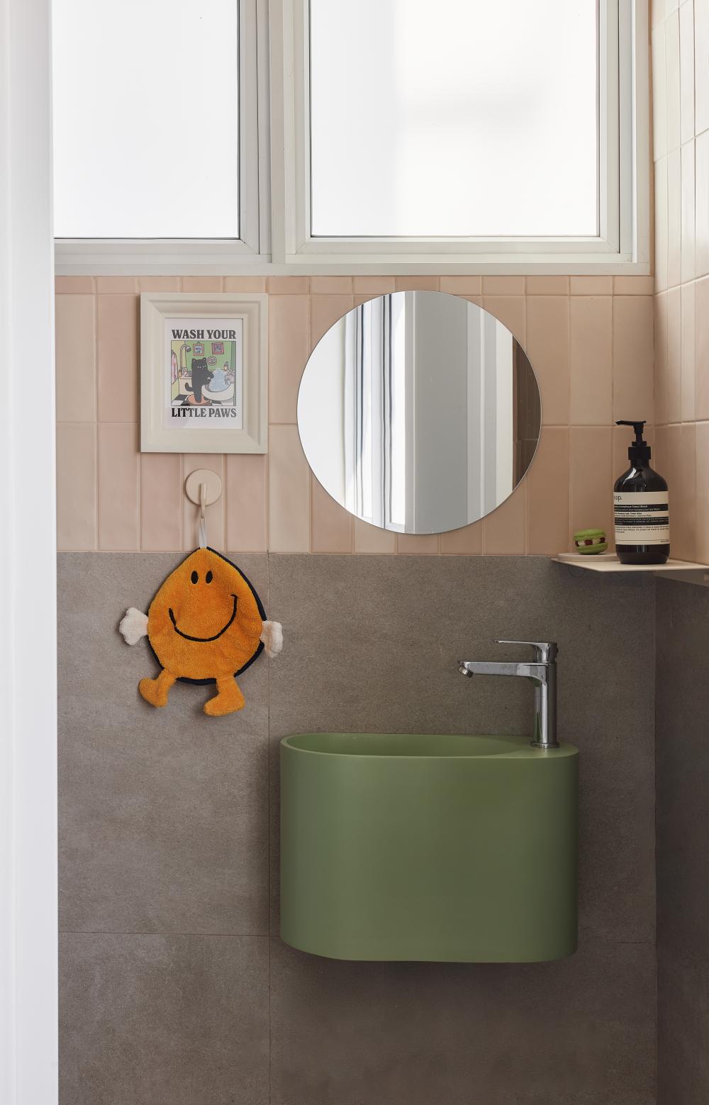 Asian Bathroom with Mirror and Bathroom Sinks