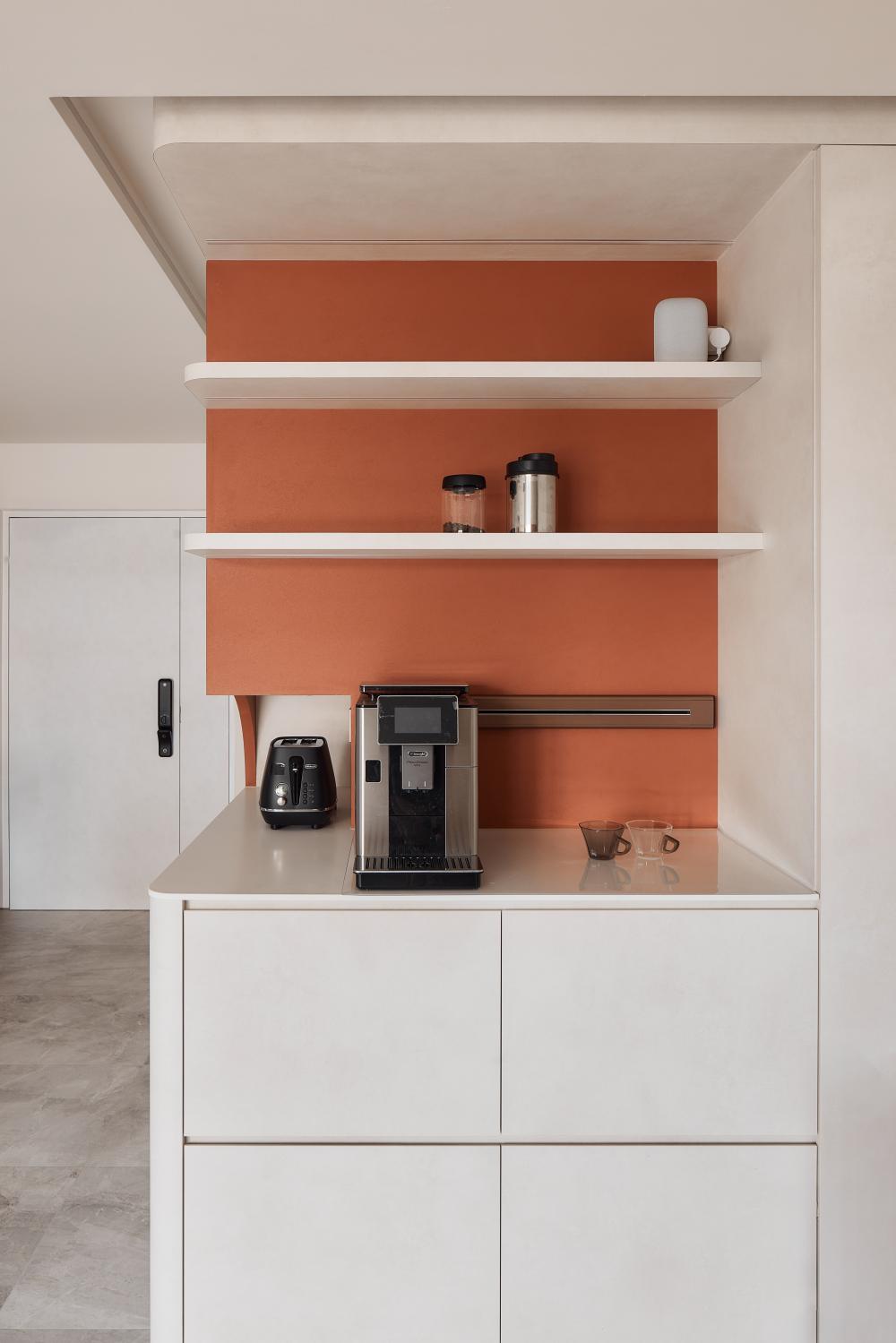 Minimalist Pantry with Console Table and Tableware