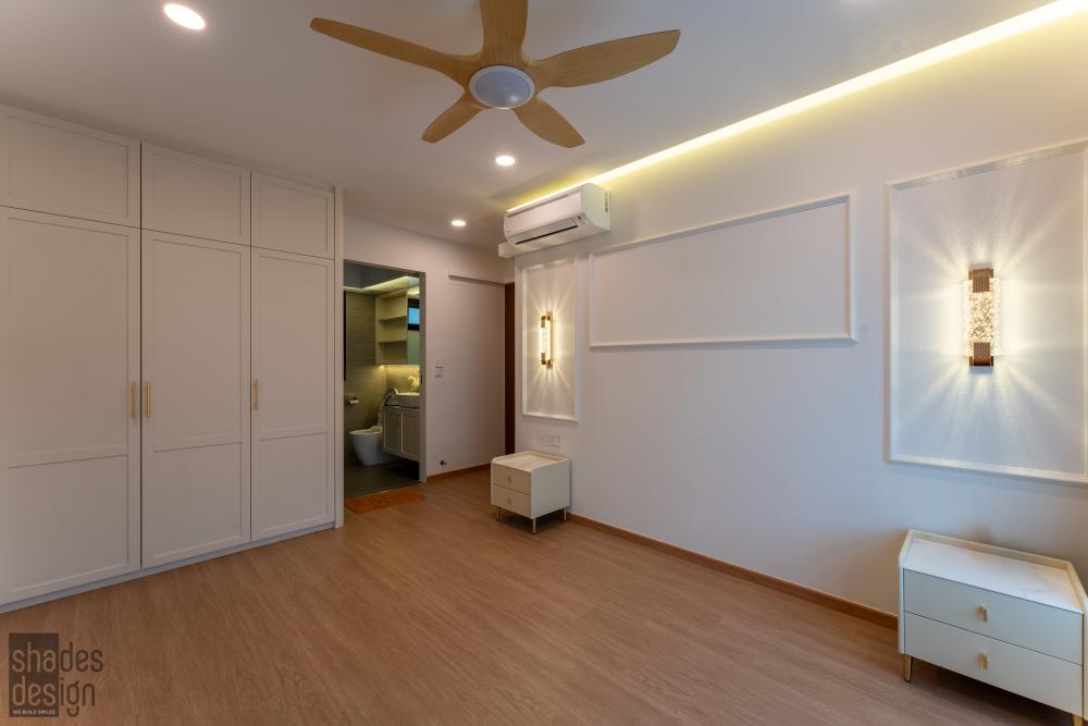 Modern Bathroom with Cove Lighting and Wardrobe