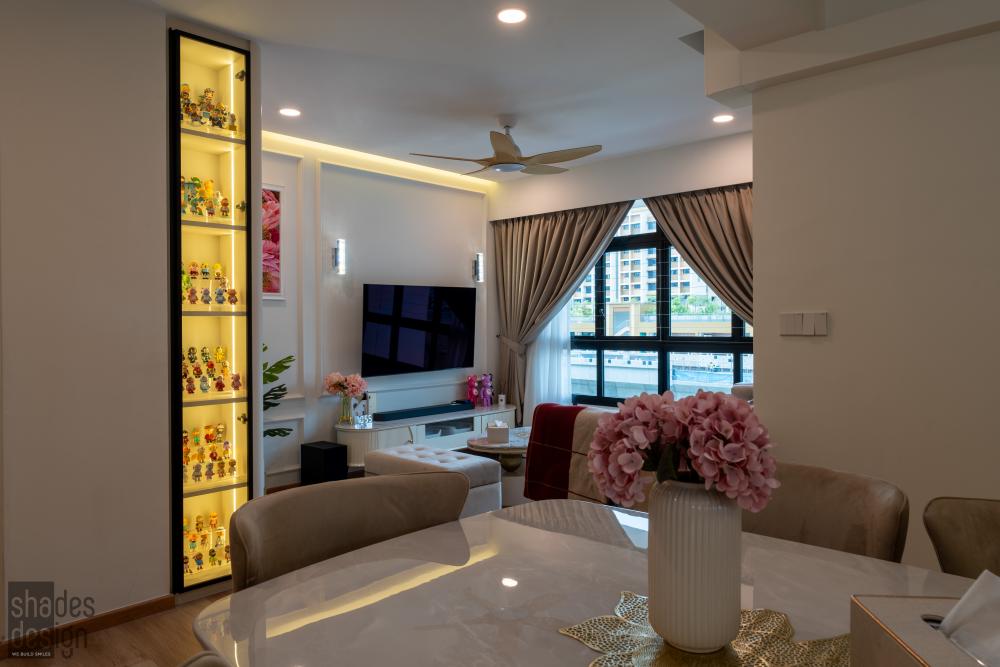 Modern Living Room with TV Console and Feature Wall