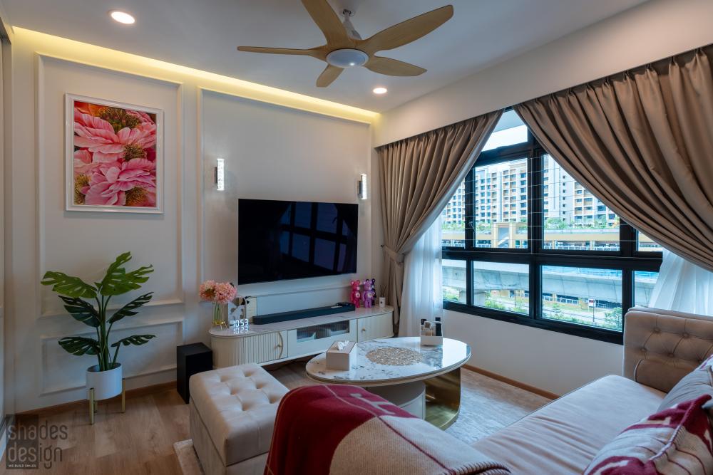 Modern Living Room with TV Console and Coffee Table