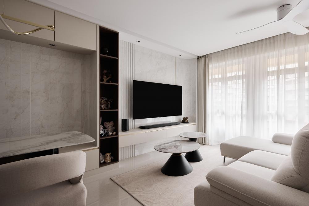 Modern Living Room with Settee and Sofa