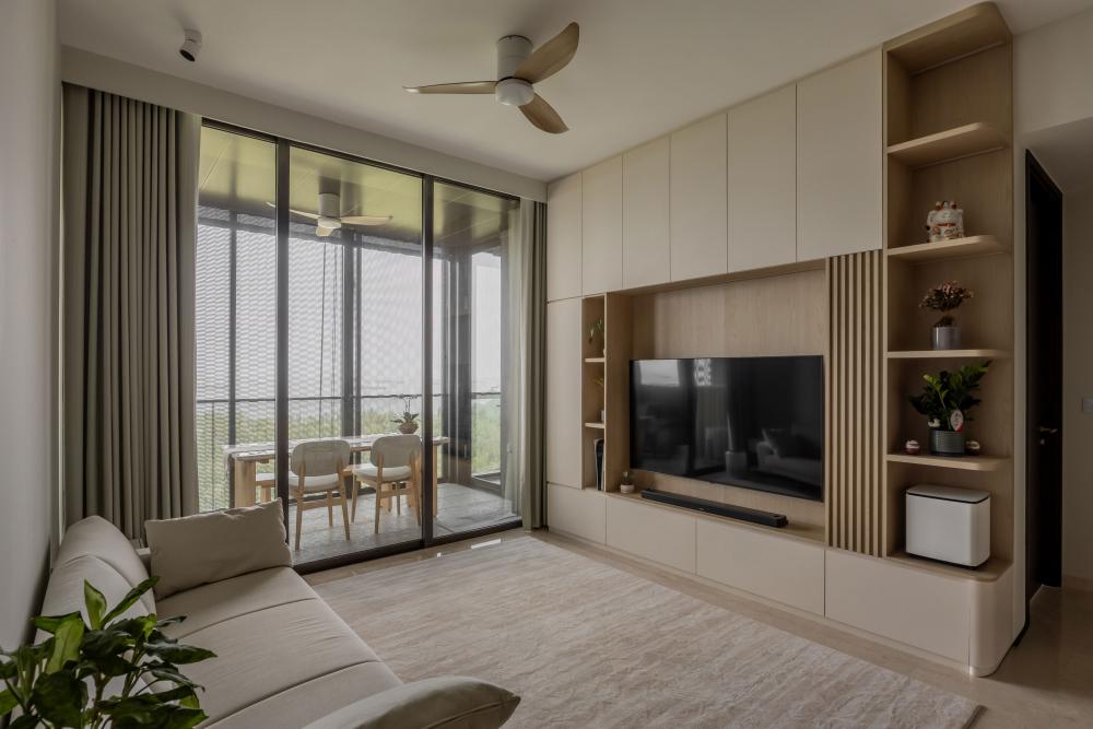 Modern Living Room with TV Console and Coffee Table
