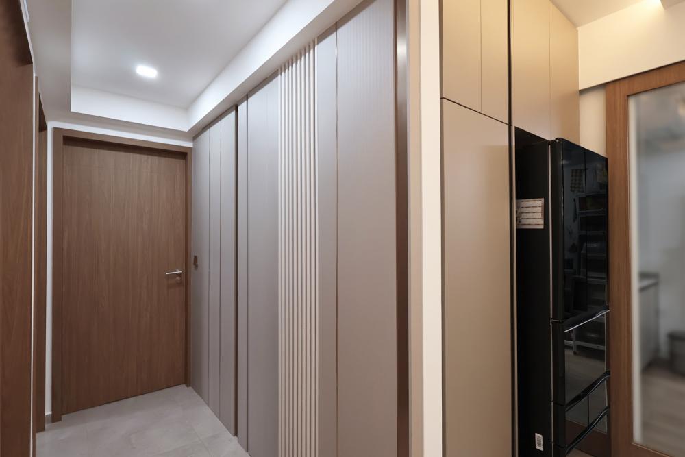 Contemporary Entryway with Small Storage and Shoe Cabinets
