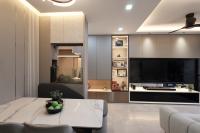Contemporary Living Room at 3 Bedroom Condo @ Tampines