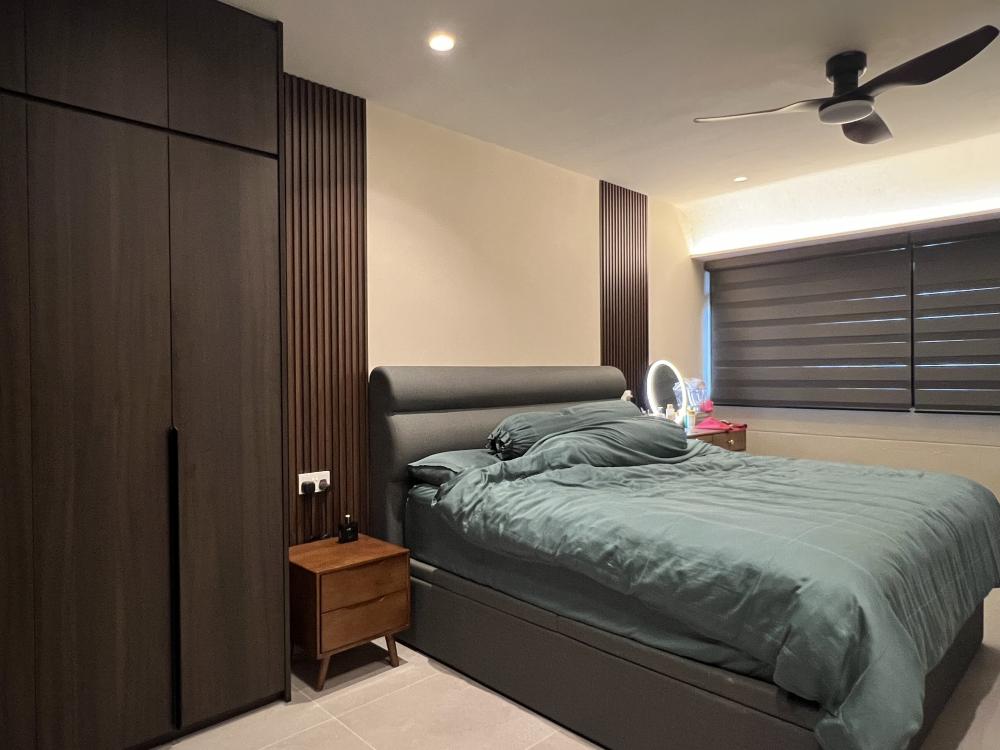 Modern Bedroom with Cove Lighting and Wardrobe