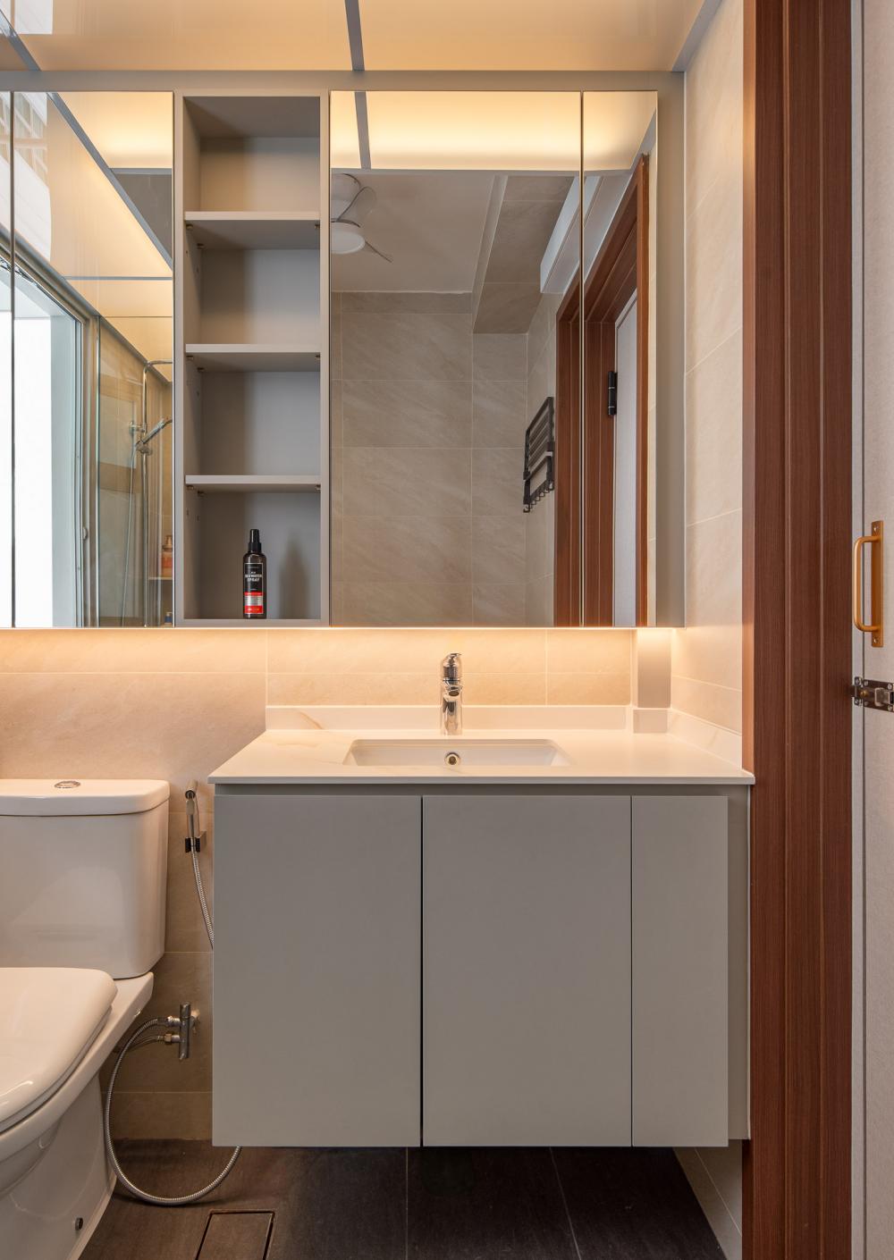 Modern Bathroom with Bathroom Accessories and Wash Basins