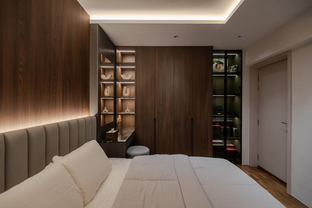 Modern Bedroom with Cove Lighting and Wardrobe