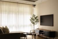 Minimalist Living Room at 436A Northshore Drive