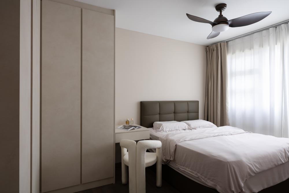 Minimalist Bedroom with Wardrobe and Bedroom Dresser