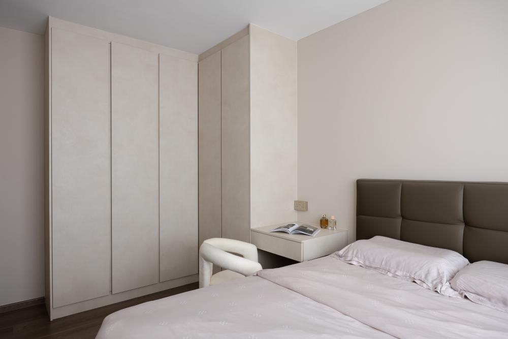 Minimalist Bedroom with Wardrobe and Bedroom Dresser