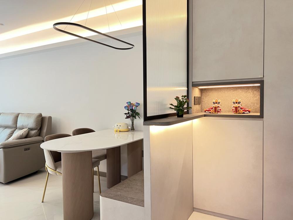 Modern Entryway with Shoe Rack and Storage Cabinets