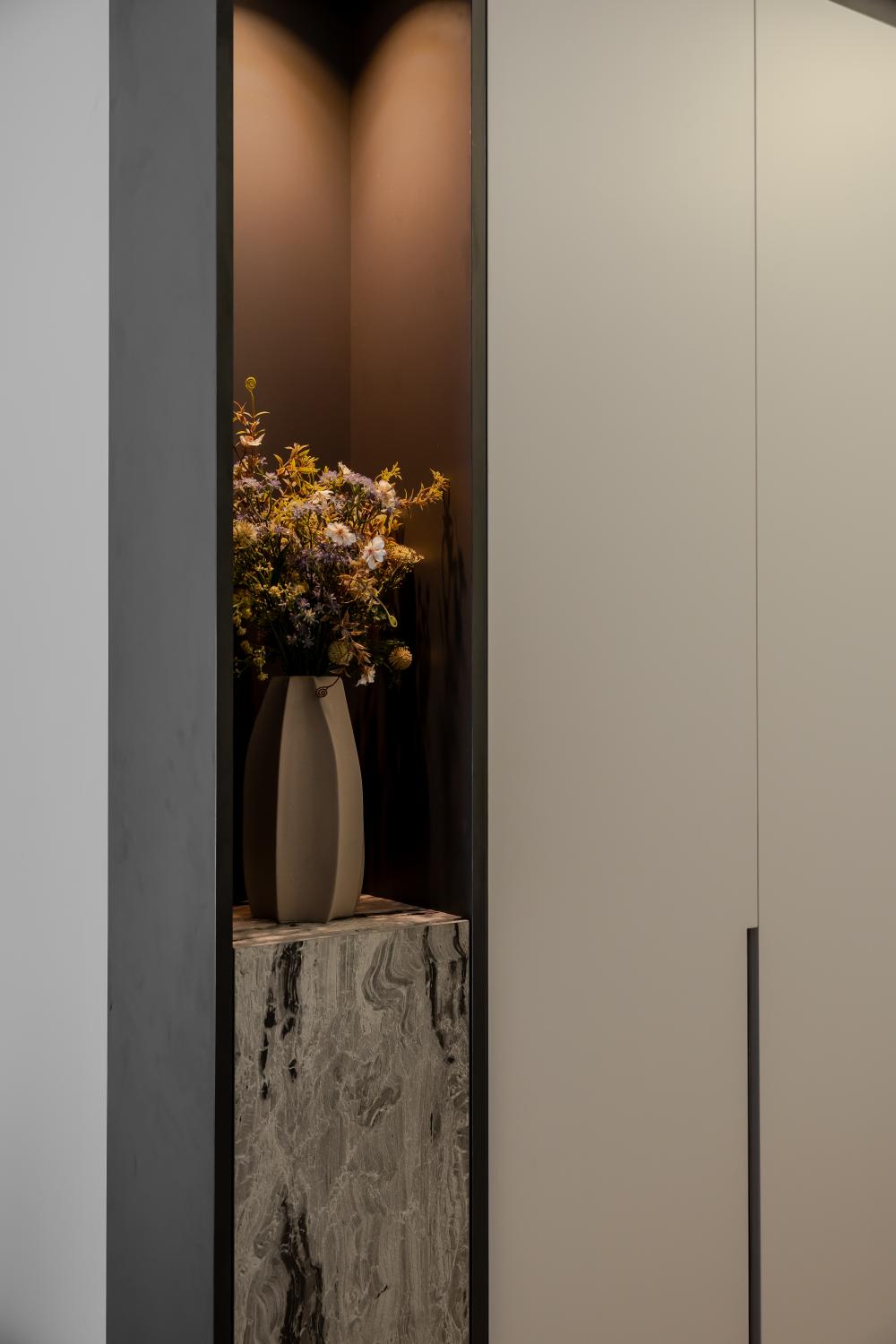 Modern Entryway with Display Cabinets and Shoe Cabinets