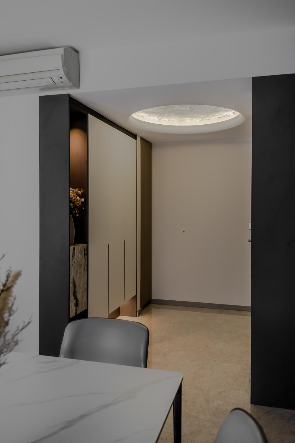 Modern Entryway with Dining Table and Dining Chairs
