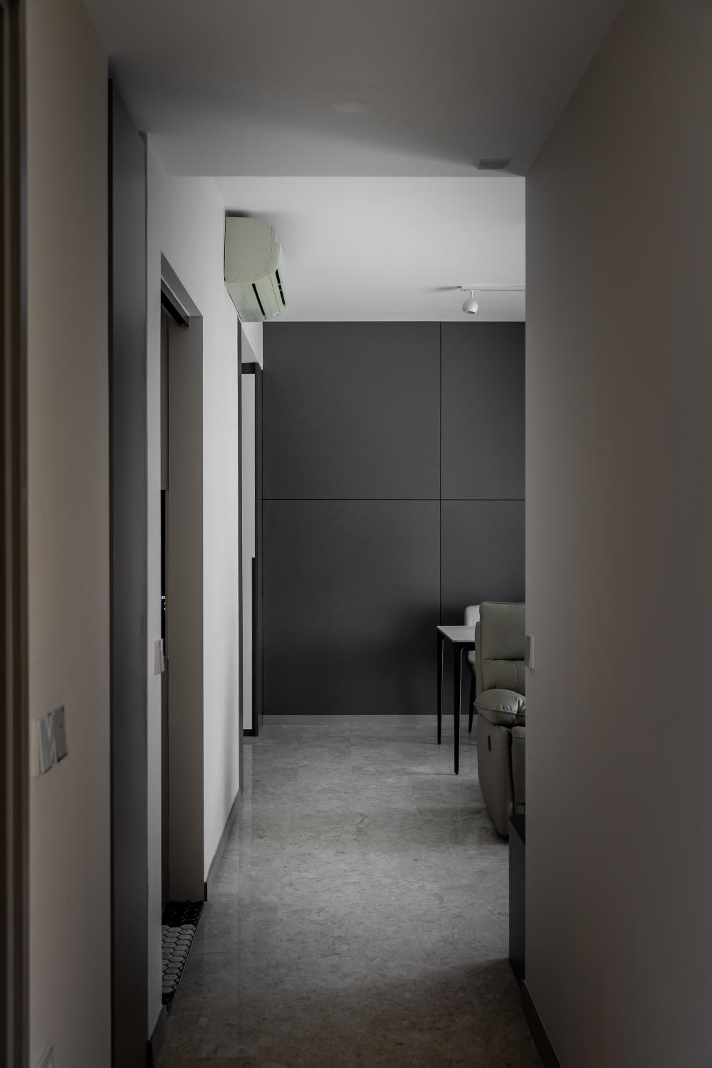 Modern Entryway with Tiles and Marble Tiles