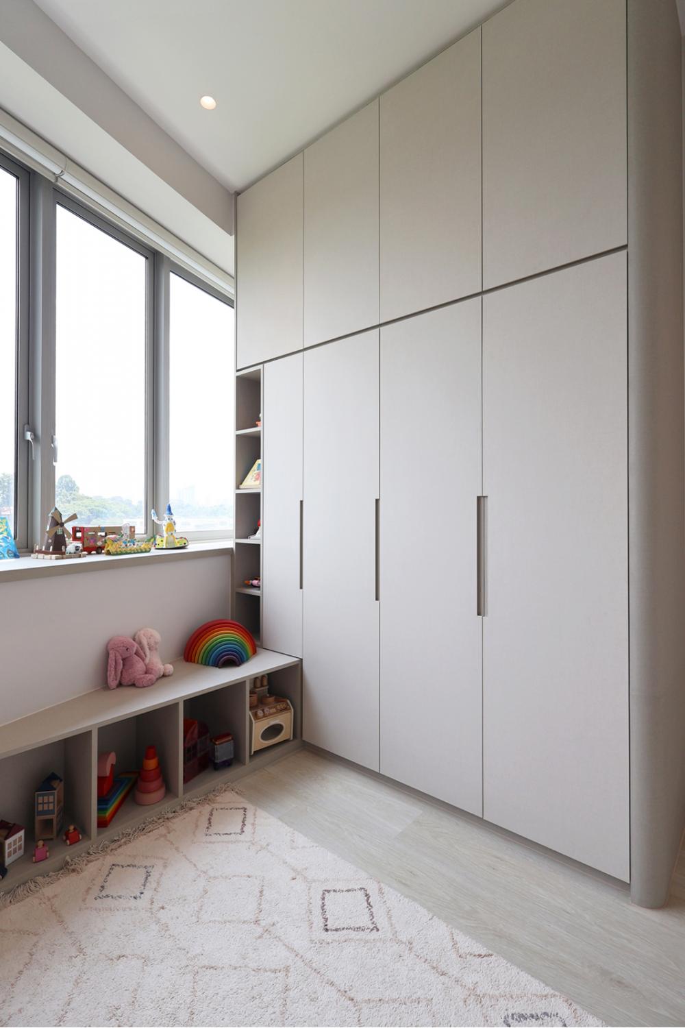 Contemporary Kids Room with Toys and Children's Storage