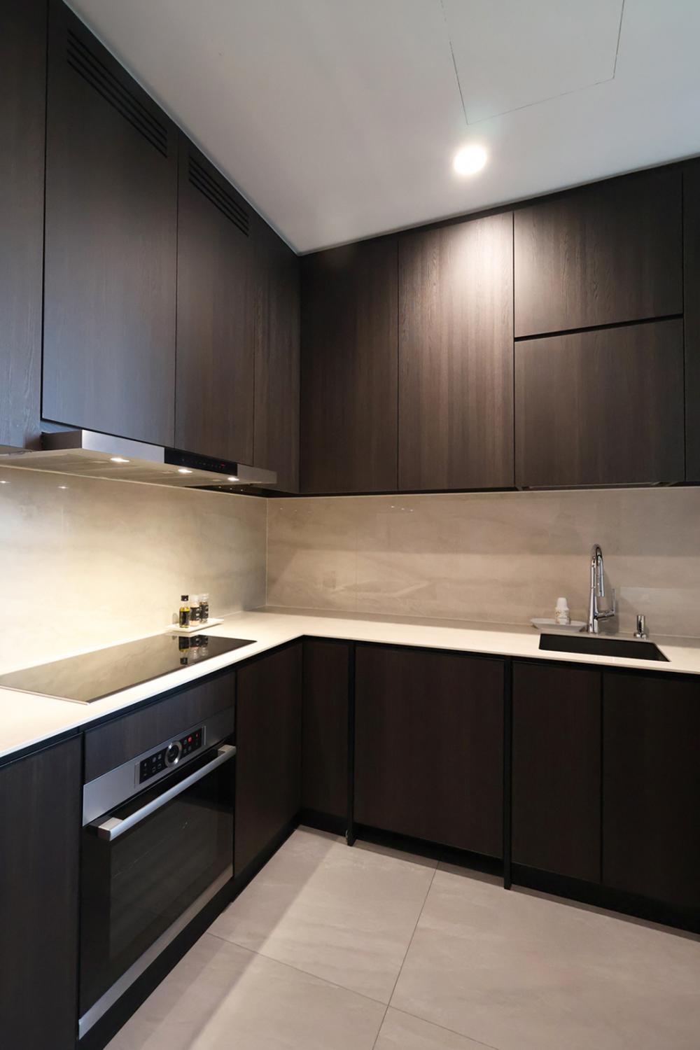 Contemporary Kitchen with Cupboard and Kitchen Accessories