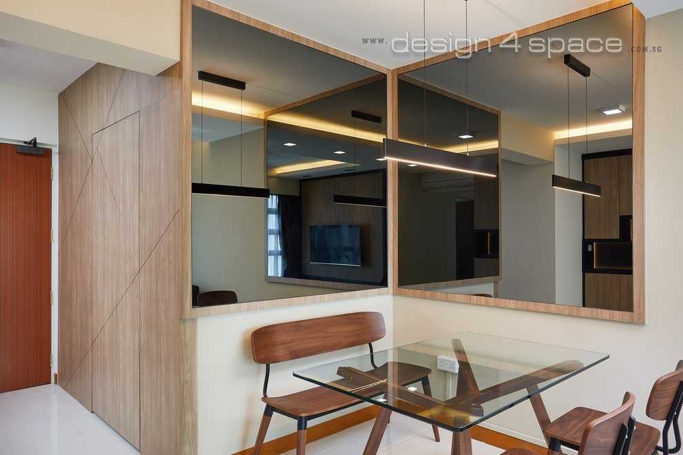 Contemporary Dining Room with Downlights and Dining Table