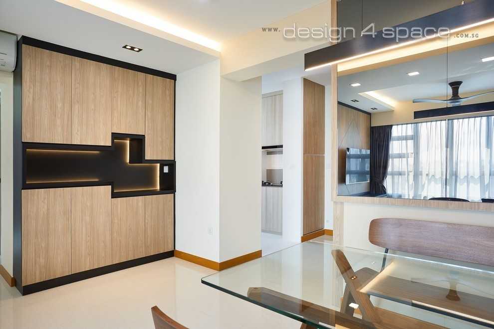 Contemporary Dining Room with Downlights and Dining Table