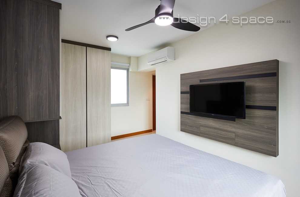 Contemporary Bedroom with Wardrobe and Sliding Wardrobe