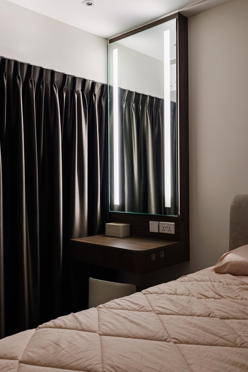 Modern Bedroom with Downlights and Queen Bed