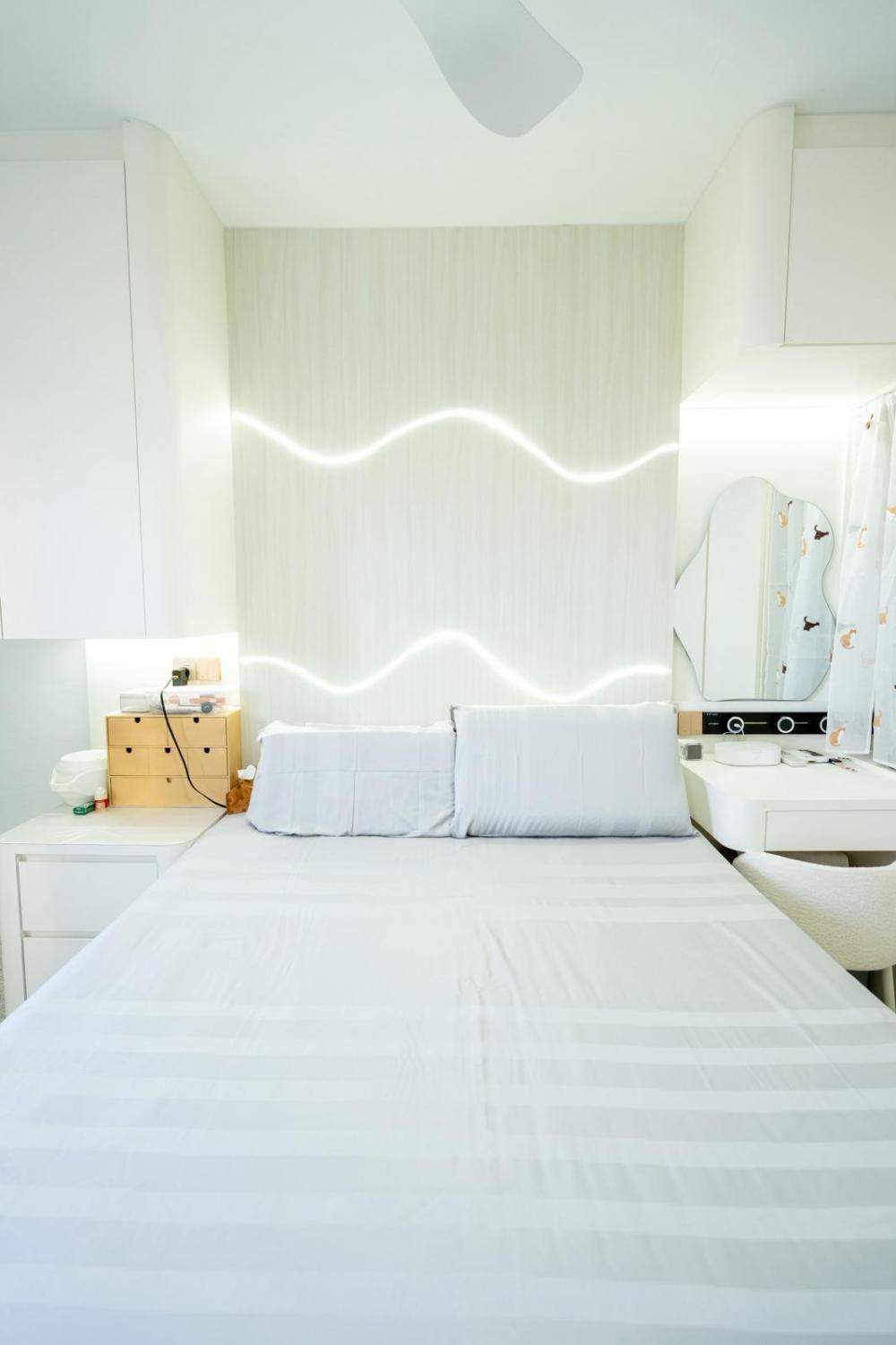 Minimalist Bedroom with Wardrobe and Bedroom Dresser